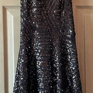 Lulu's Black Sequin Dress